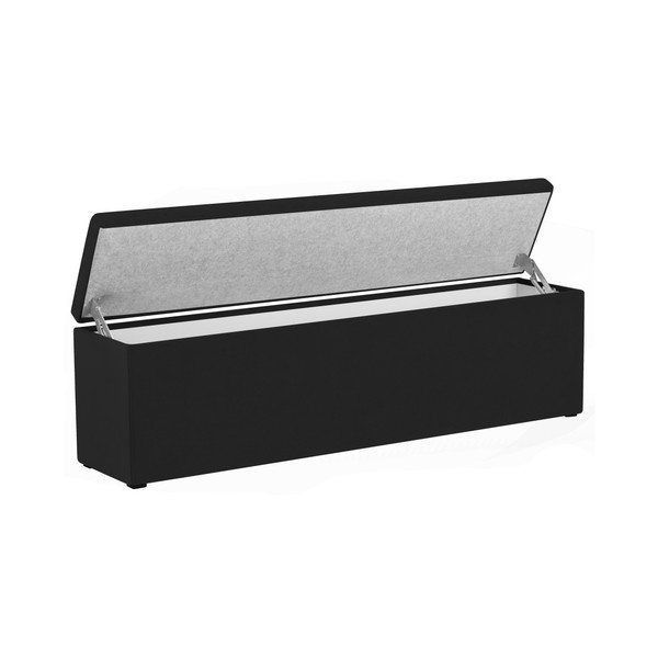 Crni otoman Mazzini Sofas Ancona, 160 x 47 cm-image-3