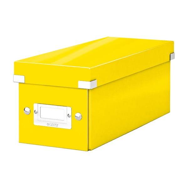 Žuta  kartonska kutija za pohranu s poklopcem 14x35x14 cm Click&Store – Leitz
