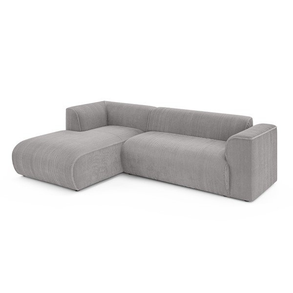 Svijetlo siva kutna garnitura od samta (s lijevim kutom/s ležaljkom) Merid  – Ropez-image-2