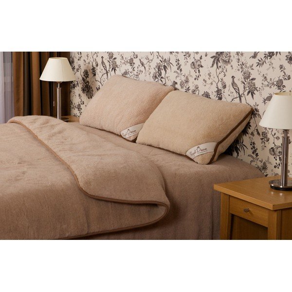 Svijetlosmeđa deka od merino vune Royal Dream Quilt, 160 x 200 cm-image-1