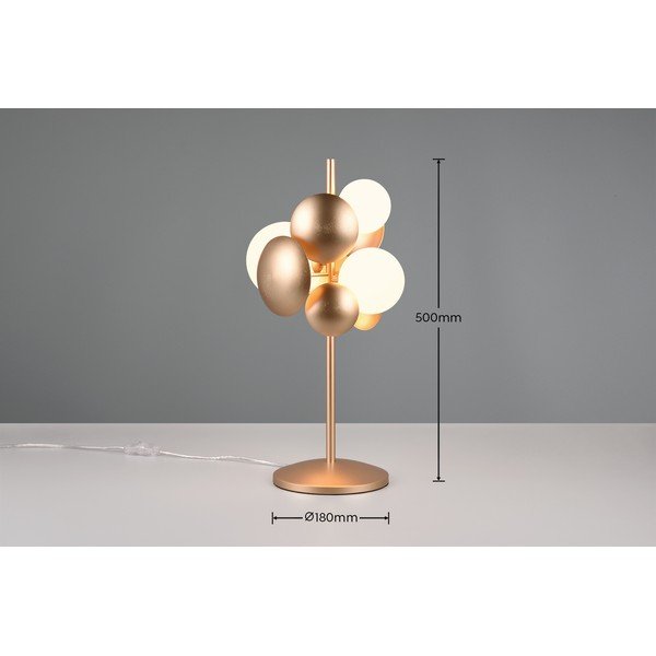 Bijela/u zlatnoj boji stolna lampa sa staklenim sjenilom (visina 50 cm) Bubble – Trio Select-image-4