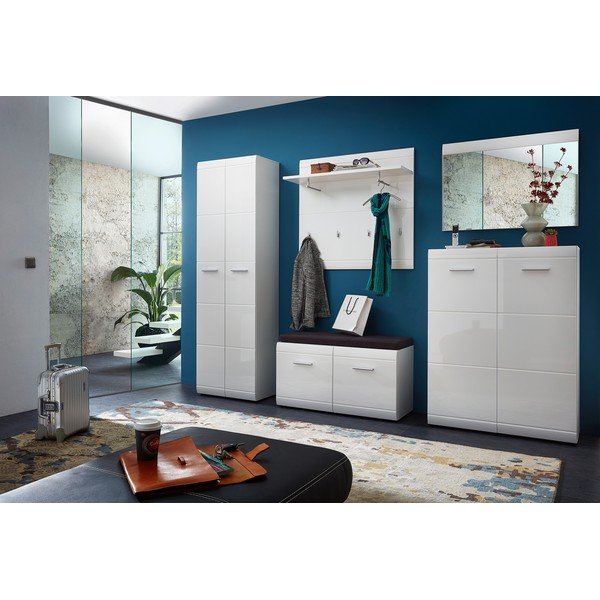 Bijela zidna vješalica s policom Adana – Germania-image-1