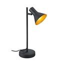 Crna metalna stolna lampa s metalnim sjenilom (visina 39 cm) Nina – Reality