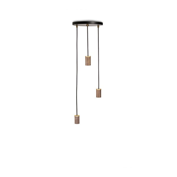 Crna/tamno smeđa viseća svjetiljka s mogućnosti zatamnjivanja ø 25 cm – tala