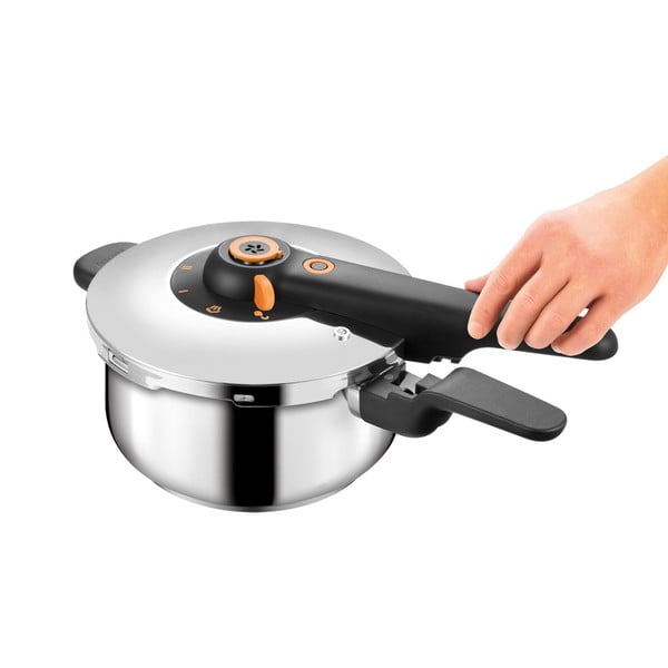 Inox ekspres lonac s poklopcem za indukciju 4 l SmartClick - Tescoma-image-1