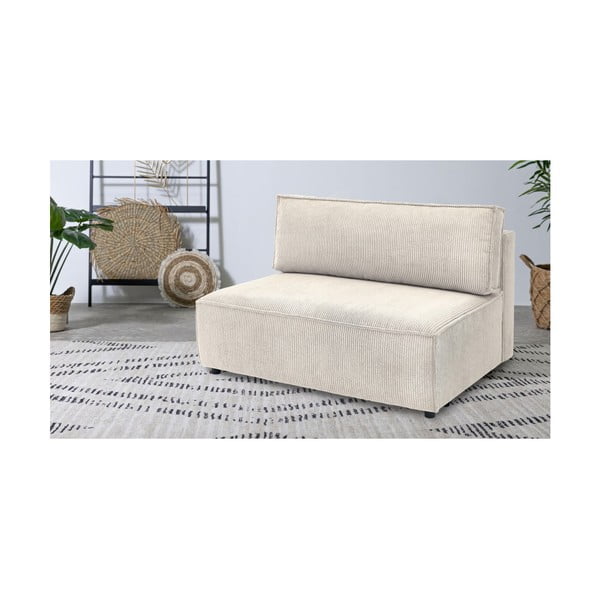 Krem modularna sjedeća garnitura od samta (srednji modul ) Nihad modular – Bobochic Paris-image-1