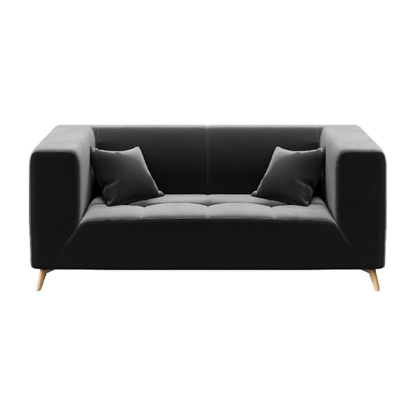Tamnosivi baršunasti kauč MESONICA Toro, 187 cm