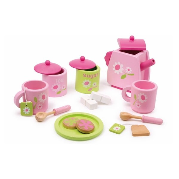 Drvena igračka set za serviranje čaja Legler Pink