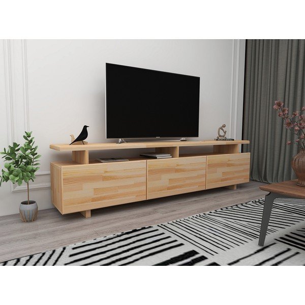 TV stol od borovine u prirodnoj boji 174x52 cm Natural - Kalune Design-image-1