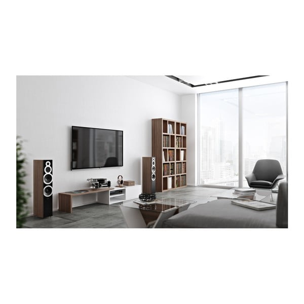 Bijeli TV stol s detaljima u TemaHome Move dekoru od oraha-image-3