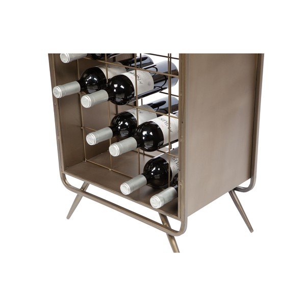 Metalna vitrina za vino u boji mesinga za 16 boca, 46x118 cm Vadim - WOOOD-image-4