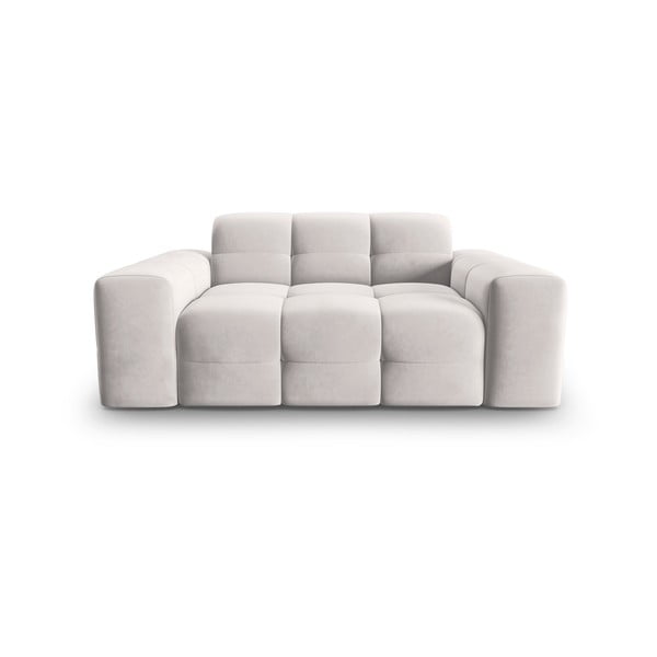 Svijetlo siva baršunasta sofa 156 cm Kendal - Micadoni Home