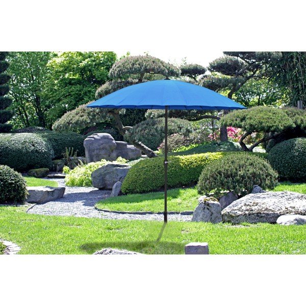 Plavi suncobran ø 255 cm – Garden Pleasure-image-1