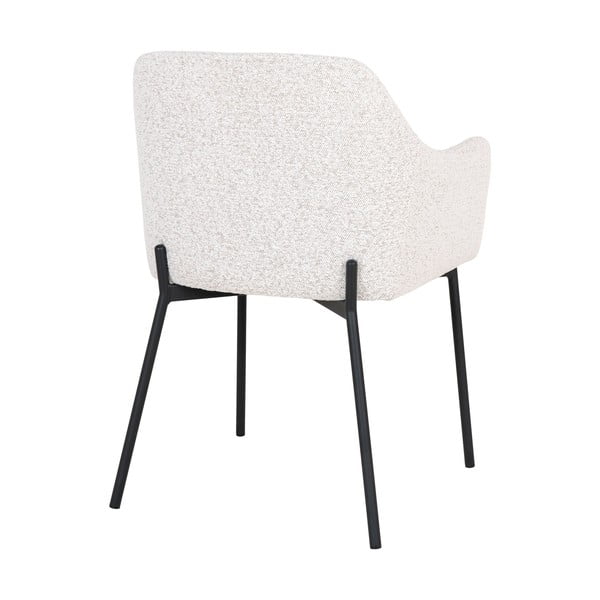 Bijela podstavljena blagovaonska stolica s naslonima za ruke Melilla – House Nordic-image-4