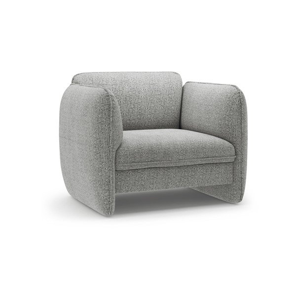 Svijetlo siva fotelja od šenila Georgia – Micadoni 