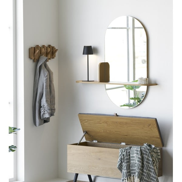 Zidno ogledalo s policom 92x94,5 cm Barco – House Nordic-image-1