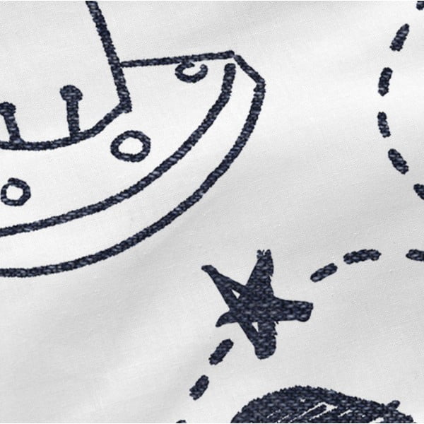 Crno-bijela pamučna plahta s gumicom Mr. Fox Starspace, 70 x 140 cm-image-4