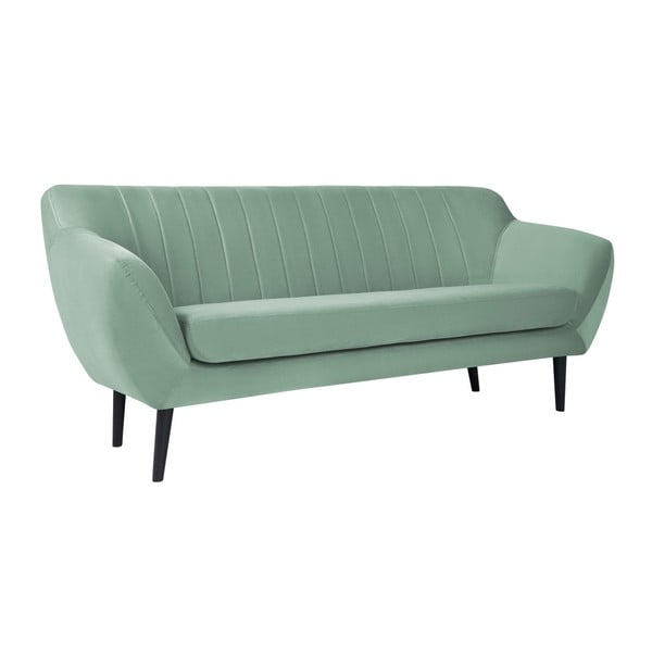 Mentol zelena dvosjeda Mazzini Sofas Toscane, crne noge-image-1