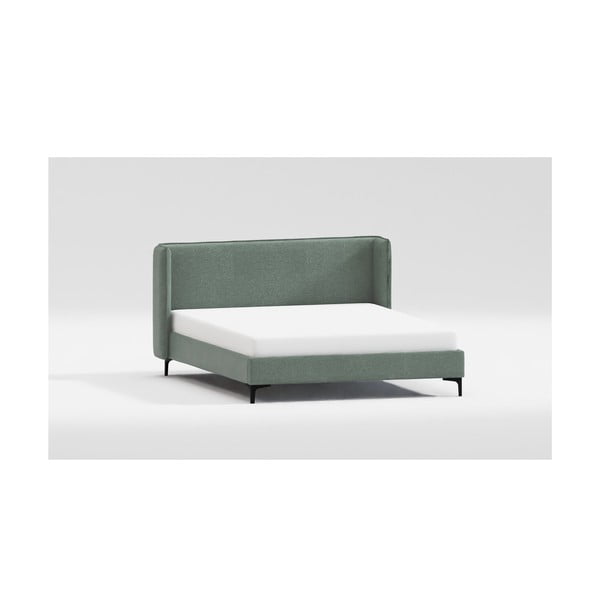 Zeleni tapecirani bračni krevet s podnicom 160x200 cm Basti – Ropez-image-3