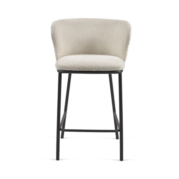 Bijela barska stolica (visine sjedala 65 cm) Ciselia – Kave Home-image-2