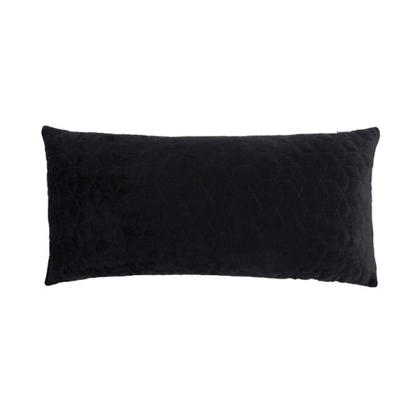 Crni jastuk White Label Iris, 60 x 30 cm