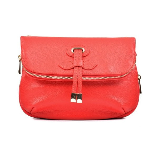 Crvena kožna torbica Carla Ferreri Prisco