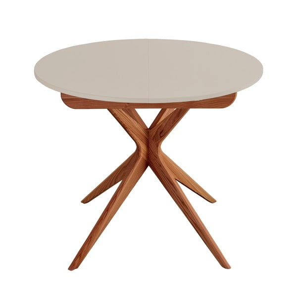 Okrugao proširiv blagovaonski stol s dodatnom pločom ø 90 cm Jubi – Ragaba