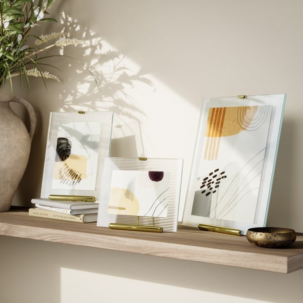 Stakleni stojeći okvir u zlatnoj boji 16x20 cm Flute – Umbra-image-3