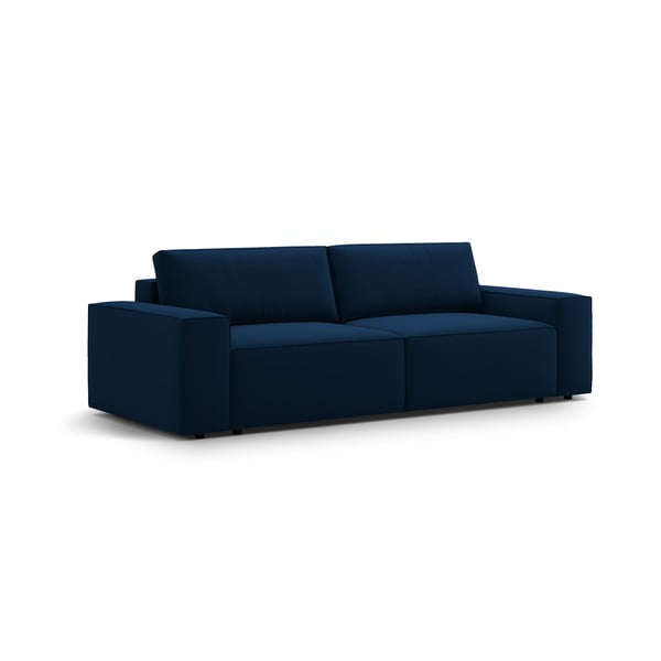 Tamno plava baršunasti sklopiva/s prostorom za odlaganje sofa 247 cm Jodie – Micadoni -image-2