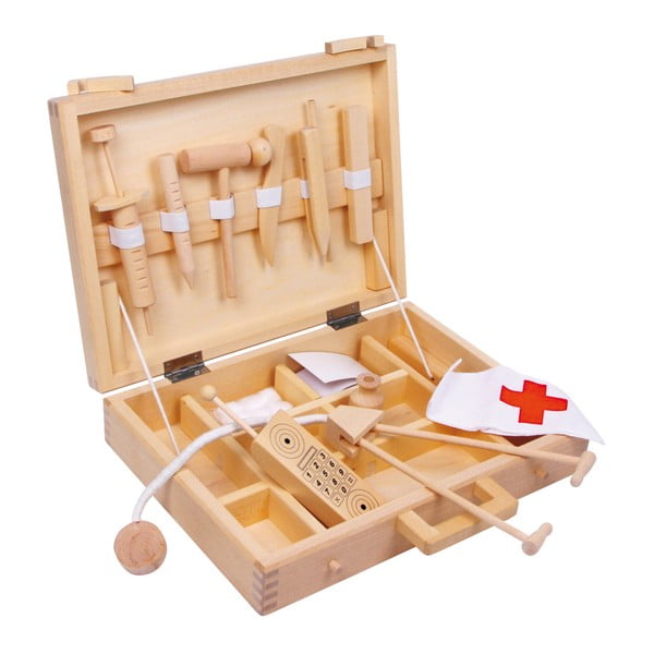 Drveni medicinski set za igranje Legler doktora