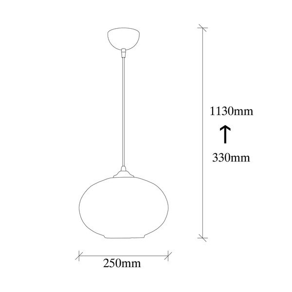 Oker žuta/crna viseća svjetiljka sa staklenim sjenilom ø 25 cm Camini – Opviq lights-image-4