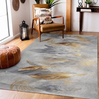 Siva/u zlatnoj boji perivia staza 80x200 cm Golden Feathers – Mila Home