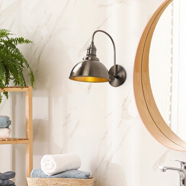Mjedena zidna lampa ø 21 cm Varzan – Opviq lights-image-1