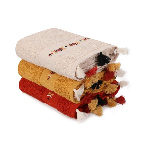 Pamučni ručnici u setu 3 kom od frotira 50x90 cm Asorti – Foutastic