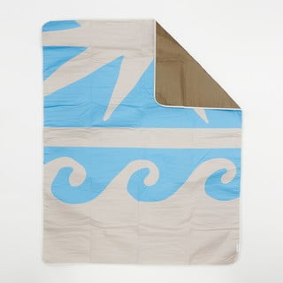 Plavo-siva prostirka za plažu Sunnylife Wash Me, 175 x 140 cm