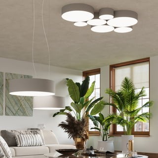 Siva viseća svjetiljka ø 45 cm Atis – Nice Lamps