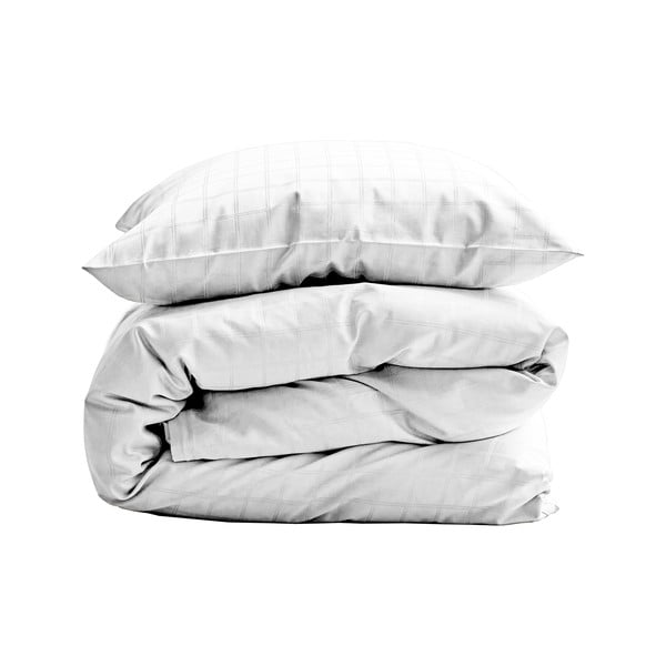 Bijela posteljina za krevet za jednu osobu od damasta 140x200 cm Clear – Södahl