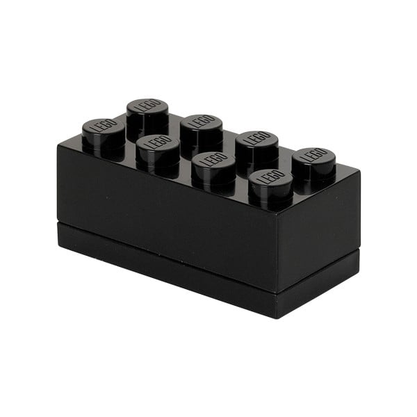 Crna LEGO® Mini kutija za pohranu, 4,6 x 9,2 cm