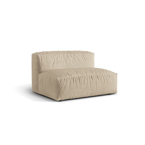 Bež baršunasti modularna sjedeća garnitura (srednji modul ) Martina – Micadoni -image-1