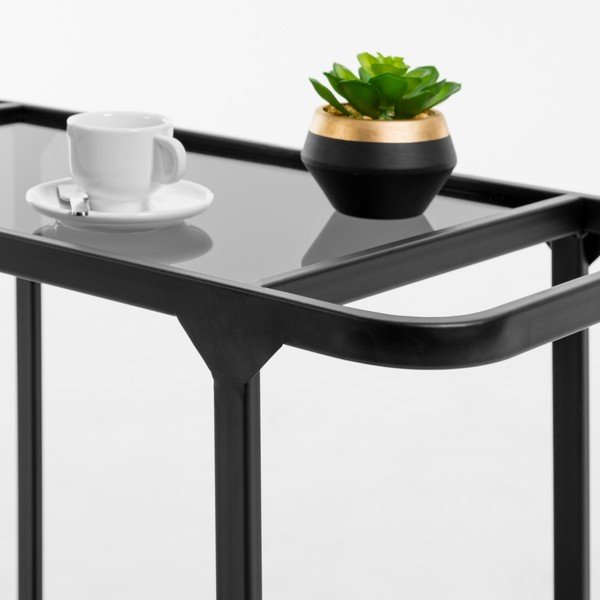 Crna metalna mobilna kolica Kave Home Duilia-image-3