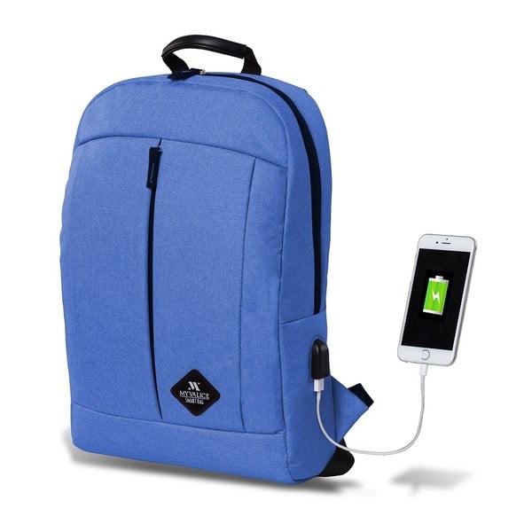 Plavi ruksak s USB priključkom My Valice GALAXY Smart Bag
