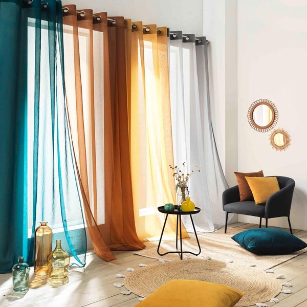 Krem prozirna zavjesa 140x240 cm Casual – douceur d'intérieur-image-4