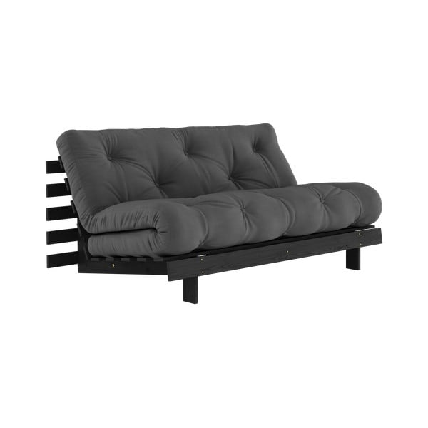 Tamno siva sklopiva sofa 160 cm Roots Black Night – Karup Design