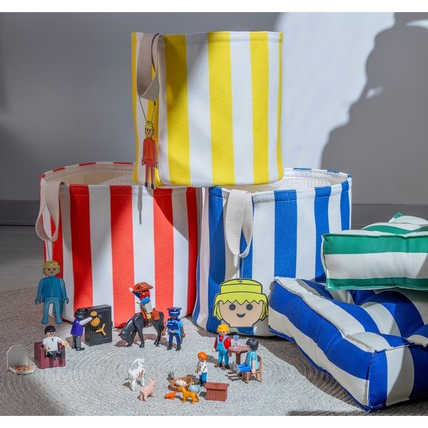 Plava tekstilna dječja kutija za pohranu ø 30x28 cm Stripes – Playmobil-image-1