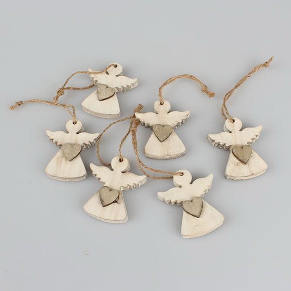 Set od 6 visećih božićnih ukrasa u obliku anđela Dakls Edward