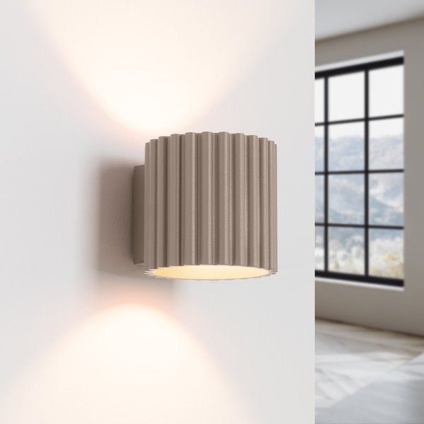 Smeđe-siva zidna lampa ø 10 cm Zora – Sollux-image-1