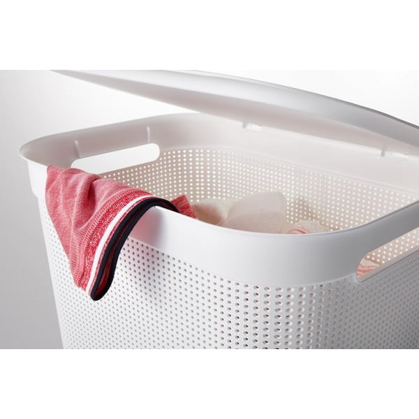 Bijela plastična košara za rublje 50 l Brisen - Rotho-image-4