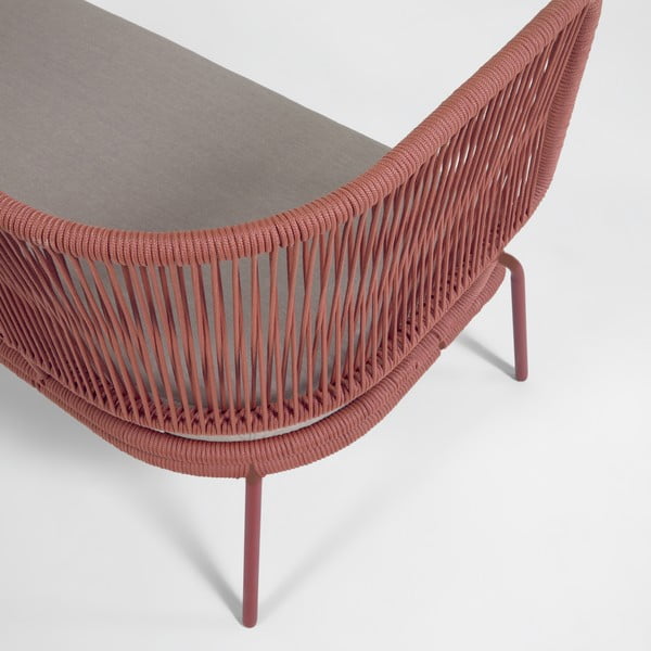 Vrtna garnitura u boji terakote s čeličnom konstrukcijom Kave Home Nadin-image-1