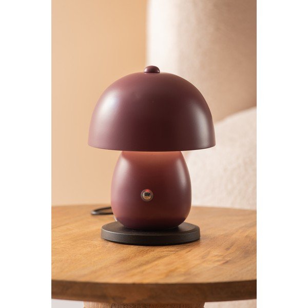 LED stolna lampa mauve ljubičasta s metalnim sjenilom (visina 18 cm) Mono LED – Leitmotiv-image-1