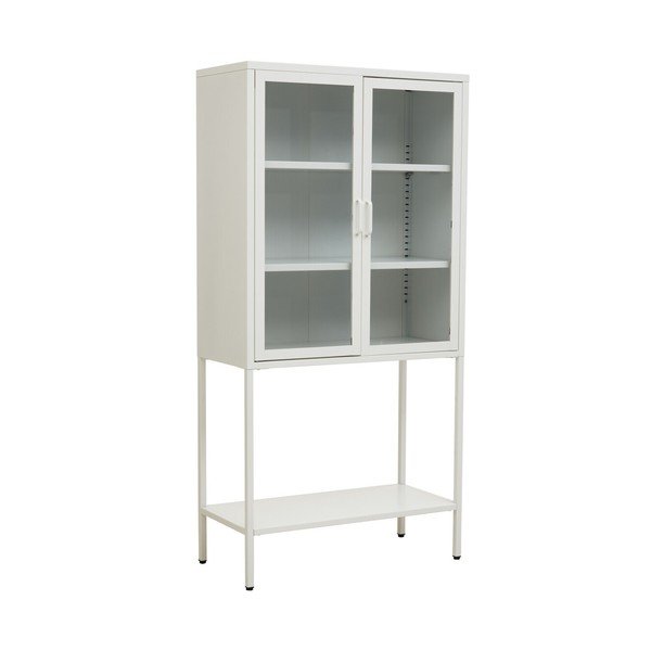 Bijela željezna vitrina 75x150x35 cm Acier – Premier Housewares